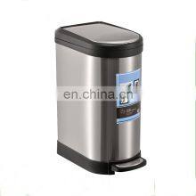 Stainless Steel Fingerprint-proof Pedal Bin Mechanism Dustbin for Lobby