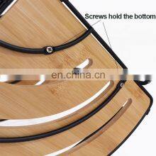 Steel Wooden Shelves Corner Wall Mounted Rack Bathroom Storage Shelf Shower Caddy With Suction Cup thumbnail-5