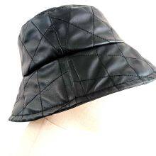 FASHION LADIES' GENUINE SHEEPSKIN LEATHER BUCKET HATS thumbnail-4