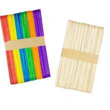 Wholesale Factory Supply Popsicle Stick Crafts for Kids Straight Edge Disposable Colored Bulk thumbnail-1