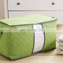 Wholesale Non-woven Large Capacity Portable Quilt Finishing Storage Boxes & Bins Clothing Luggage Bags With Handles