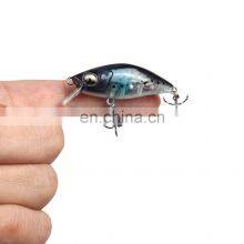 JOHNCOO Hard Bait 50mm 4g Artificial Fishing Bait Lifelike Rapid Action in Water Mini Crank Fishing Lures thumbnail-4