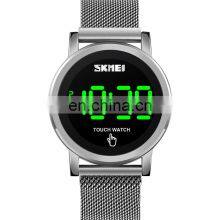 New Arrival Skmei 1668 Luxury Gold Led Digital Watch Men Mesh Strap Original Factory Wholesale Price thumbnail-3
