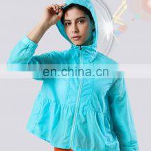 Ready To Ship Outdoor Fitness Wear Waterproof Rash Guard UV Protection Clothing Women Workout Running Sports Yoga Jacket thumbnail-5