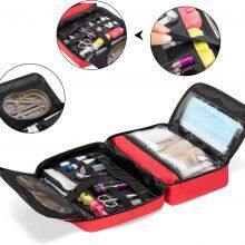 Carryable First Aid Bag Empty, Emergency Trauma Bag for Accessories, Medical Supplies Bag With 2.5 Inner Flap, Red thumbnail-2