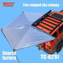 270 Degree Fan-shaped Canopy Cross-border SUV Side Aluminum Alloy Oxford Cloth Camping Tent Mobile Rainproof Sunshade