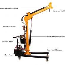 Hydraulic Pickup Truck Small Mobile Mini Vehicle Mounted Crane Electric Winch Hoist thumbnail-2