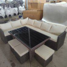 Nordic Style High Quality PE Rattan Sofa Set Modern Outdoor Rattan Sofa Set Leisure Used Garden Parties Sofa Sets thumbnail-3