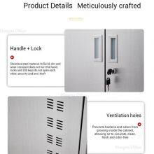 Modern White Versatile Utility Cabinet With Towel Bar and Ventilated Design for Industrial Facilities and Maintenance Rooms thumbnail-3