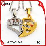 316L Stainless Steel Jewelry Couple Pendant Charms For Friends thumbnail-2
