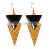 Black New Vintage Jewelry Punk Triangle Drop Earring for Women Girl Acrylic Gold Dangle Earring Brand Costume Jewelry thumbnail-1