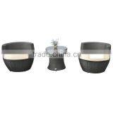 Outdoor Living Modern Garden Constitute Coffee Rattan Table Chair Set thumbnail-4
