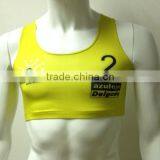 2015 newest free design women's sports bra&subliamtion sports bra pattern&fashionable cheerleading sports bra