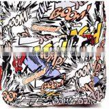 Hippie Facebook Canvas Backpacks Student School Bag Cartoon mc Print Rucksack Outdoor Travel Pack Graffit thumbnail-4