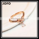 2015 Fancy Rose Gold Plated Bow Rings