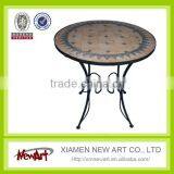 Metal Mosaic Garden Outdoor Furniture Patio Furniture Set 1 Pcs Table +2 Pcs Chairs thumbnail-6