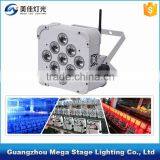 9x10w Rgbw Battery Power Led Par Rgbw Wireless Dmx Led Light