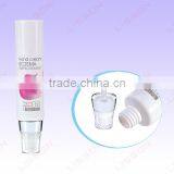 50ml Round Cosmetic Tube With Acrylic Cap With Airless Pump Head