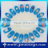 Popular colorful butterfly and flower fashionable glamour nail art jewelry accessories wholesale L0013