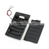 Battery box holder black with lead wire for 6 x 1.5v AA batteries with cover