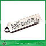 Sinicline Custom Logo Metal Label for Clothing Zipper
