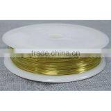 Gold Copper Wire for Jewelries, 1mm, 2.5m/roll(CW1mm007) thumbnail-1