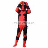 2016 Girls Fancy Dress Party Lycra Morphsuit Spandex Zentai Children Halloween Cosplay Kids Deadpool Costume thumbnail-3