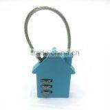 School Lovely Locker House Shaped Cable Combination Padlock thumbnail-3
