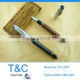Metal Leather Roller Pen L007r