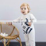 DB1442 dave bella baby clothes kid clothing autumn cotton infant clothes baby one-piece knit baby romper baby coverall babysuits