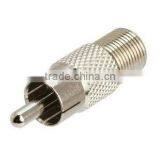 RF Adapter F Female to RCA Male Coaxial Connector