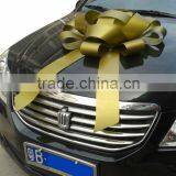36 Inch Outdoor / Indoor Jumbo Gold Ribbon Showroom Decorative Bow thumbnail-1