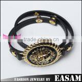 Easam Latest Adjustable Leather Bracelet 2015 For Men thumbnail-3