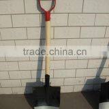 High quality rail steel shovel with wooden handle S503