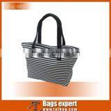 Striped Canvas Tote Bag thumbnail-1