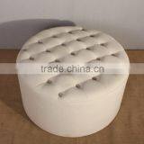 High quality upholstery wooden round ottoman