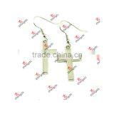 Jewelry Factory Simple Silver Cross Earrings for Girls (SCE51031) thumbnail-2