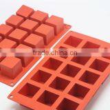 15 Cavity Silicone Brownie Mold Bread Mold Square Soap Mold thumbnail-4