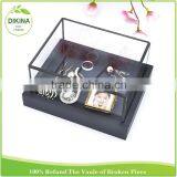 Tiny Square Round Ring Bearer Accessory Container With Carved Wood Tray , Beach Wedding Card Holder , Wholesale Bulk Box thumbnail-1