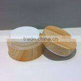 Round Plastic Type Bamboo Cosmetic Jars for Skin Care Cream Use thumbnail-4