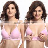 Hot Selling Mum Maternity Bras One-piece Breastfeeding Bras Open Front Button Nursing Bras thumbnail-3