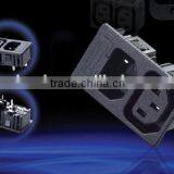 2016 New Product! IEC C13 C14 2 Gang Male and Female Industrial Plug and Socket , Iec Connector Socket Power Strip WD-201 Fuse thumbnail-2