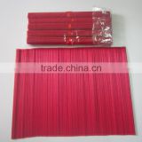 Brilliant red colored bamboo table mat from Vietnam