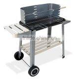 Large Enameled BBQ Grill Trolley thumbnail-1