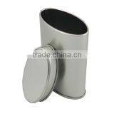 Chinese Factory Customized Unique Empty Oval Airtight Coffee Tin Box thumbnail-1