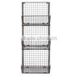 Rustic Metal Wire 3 Tier Wall Mounted Rack thumbnail-2