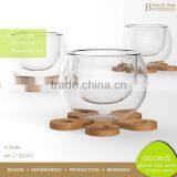 Reusable Double Wall Clear / Color Borosilicate Espresso Cups thumbnail-6