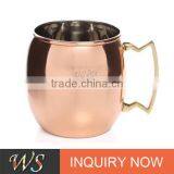 Promotion or Gift Customizing Copper Cup Copper Plated and Logo Stainless Steel Double Wall Beer Mug thumbnail-2