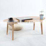 Eco-friendly Bamboo Morden no Folding Round Coffee Table for Living Room thumbnail-1