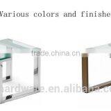 Bronze Polished Stainless Steel With Glass Top Side Table thumbnail-4